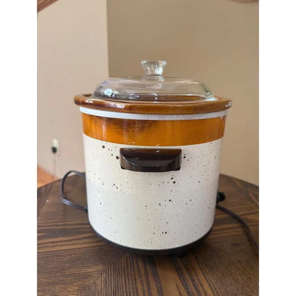 Vintage Rival Crock-Pot 3150 Stoneware Slow Cooker w/ Box, Cookbook & Manual Set